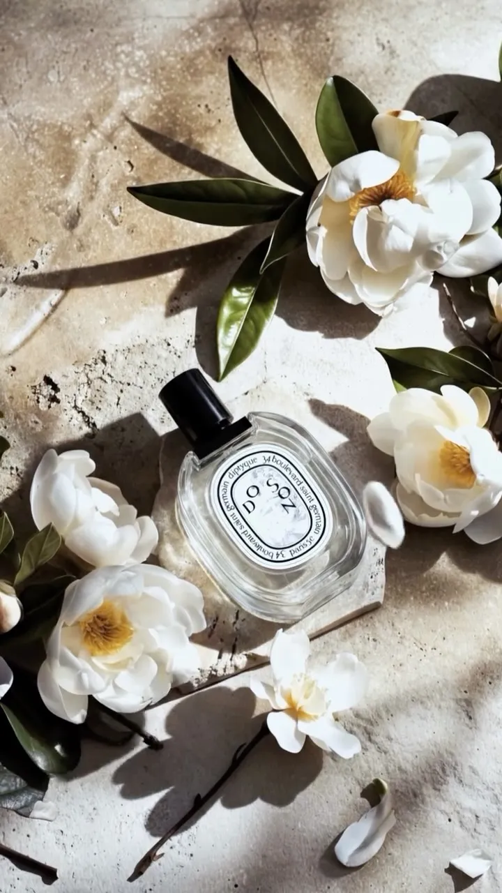 Where sea air meets blooming white flowers — Diptyque.